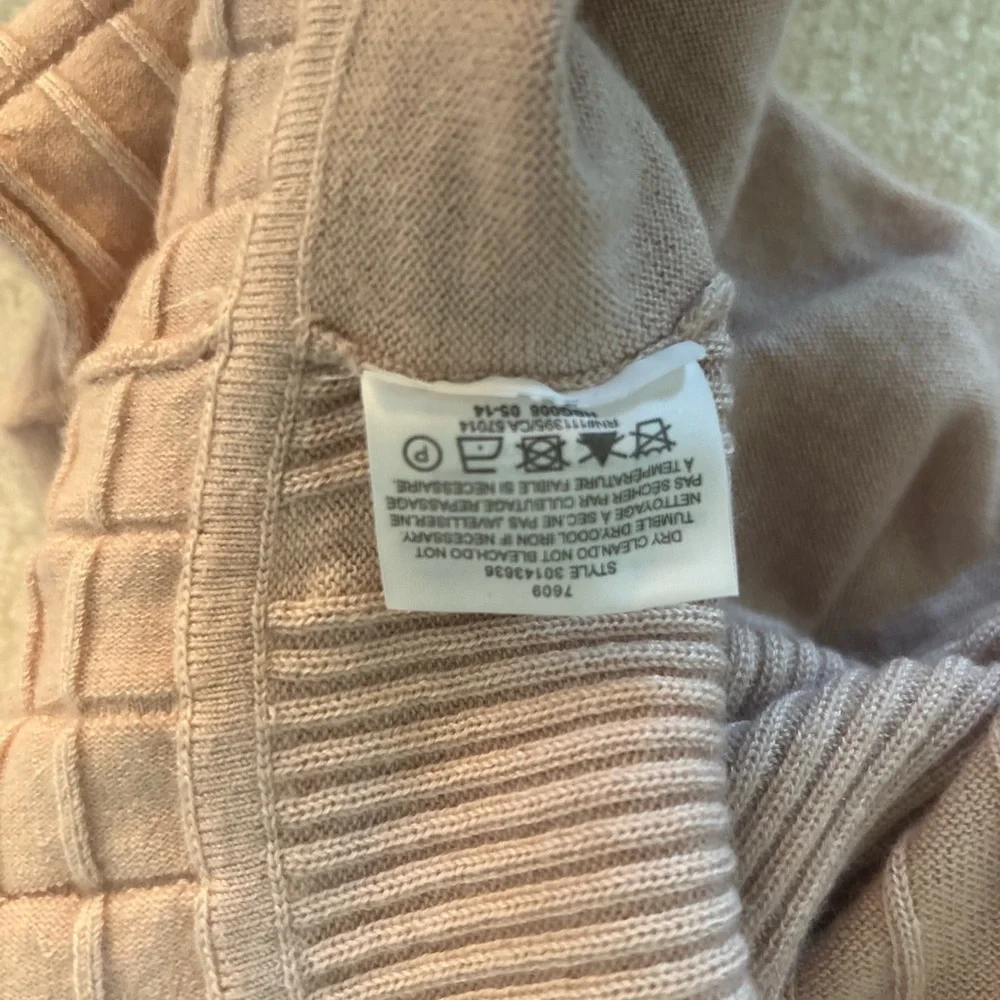 Tory Burch Ribbed Ballet Pink Peplum Sweater Silk/Cashmere Blend Large - Picture 15 of 15